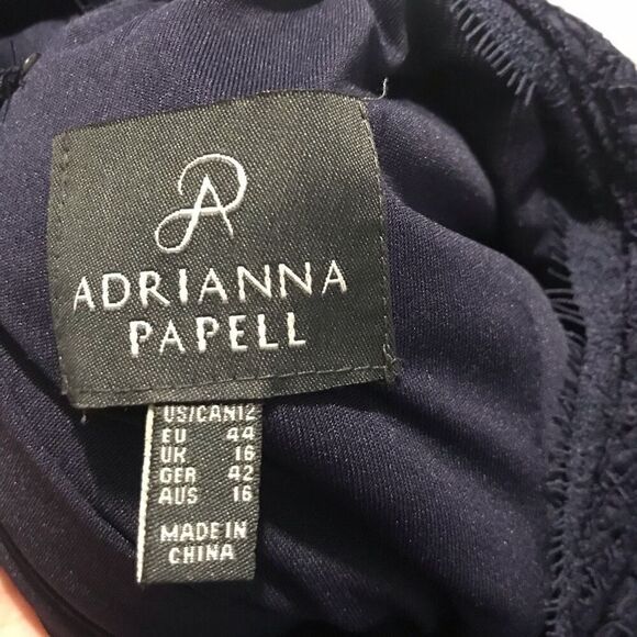 Adrianna Pappel Blue Lace‎ Sleeveless Dress size 12 - Picture 2 of 12